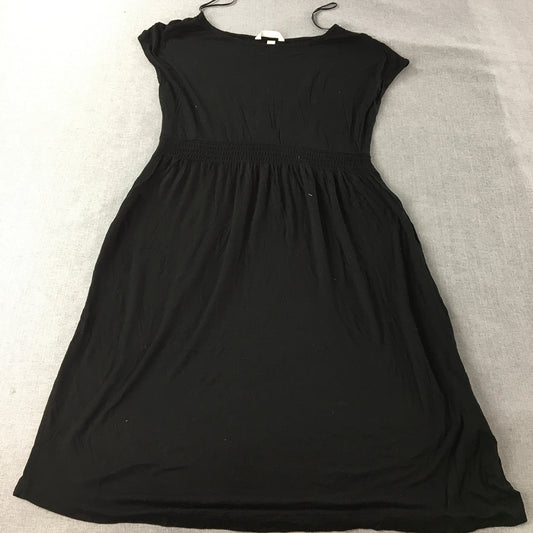 H&M Mama Womens Maternity Dress Size M Black Stretch A-Line