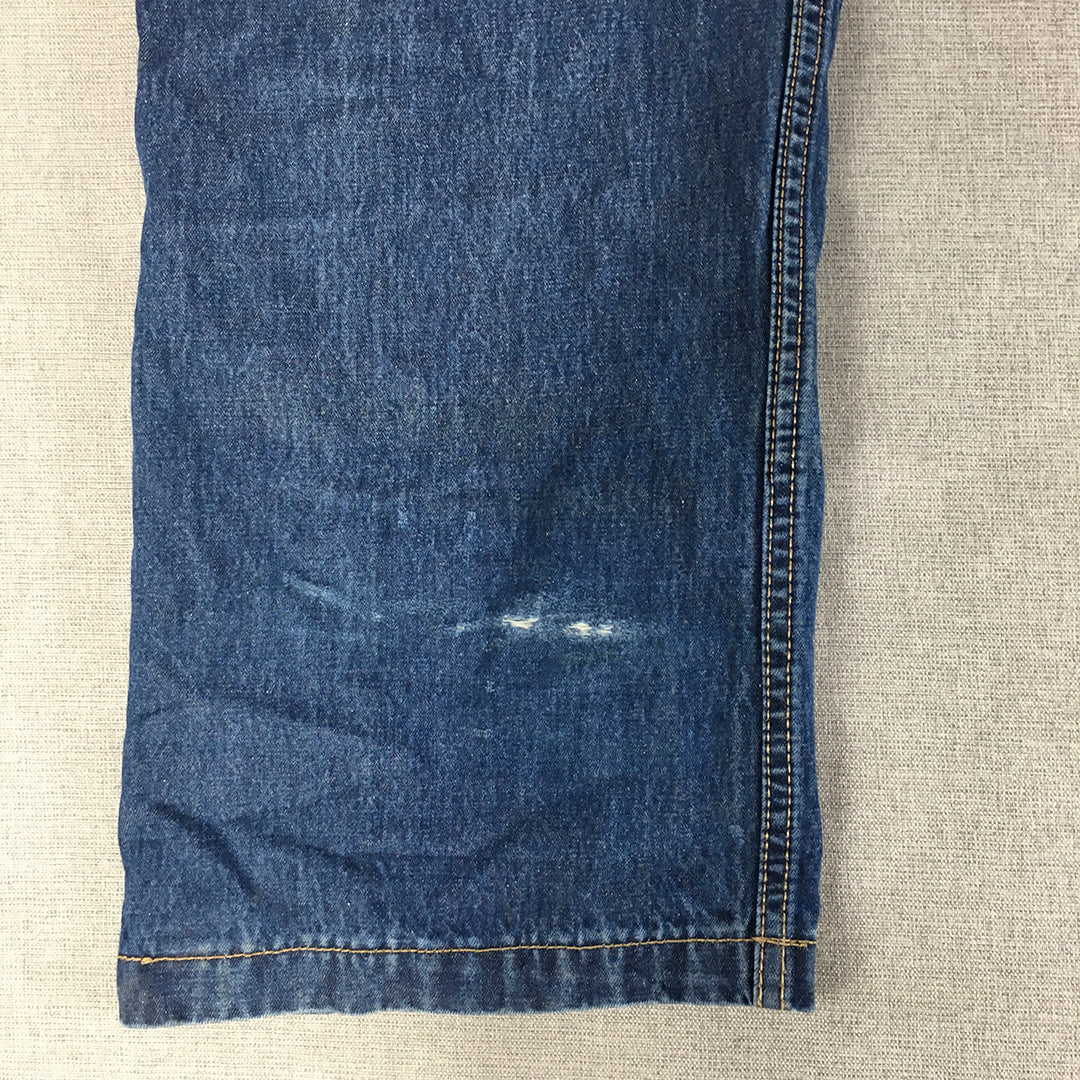 Vintage Outlaw Mens Jeans Size 34 (W34 x L32) Blue Straight Leg Denim