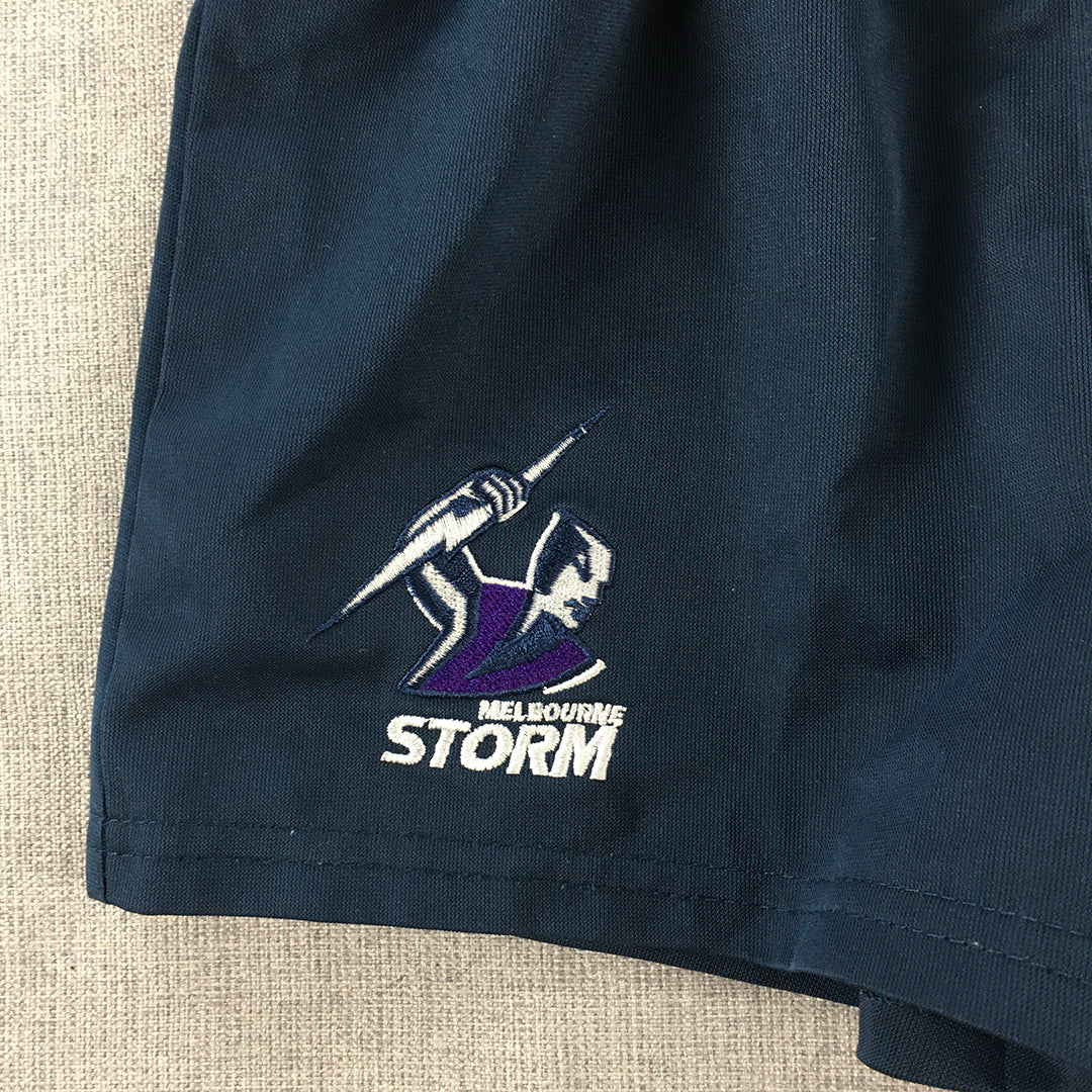 Melbourne Storm Kids Boys Footy Shorts Size 7 NRL Rugby League