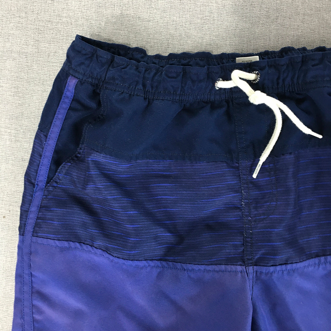 Cancer Council Mens Board Shorts Size S Blue Surf Swim Boardies