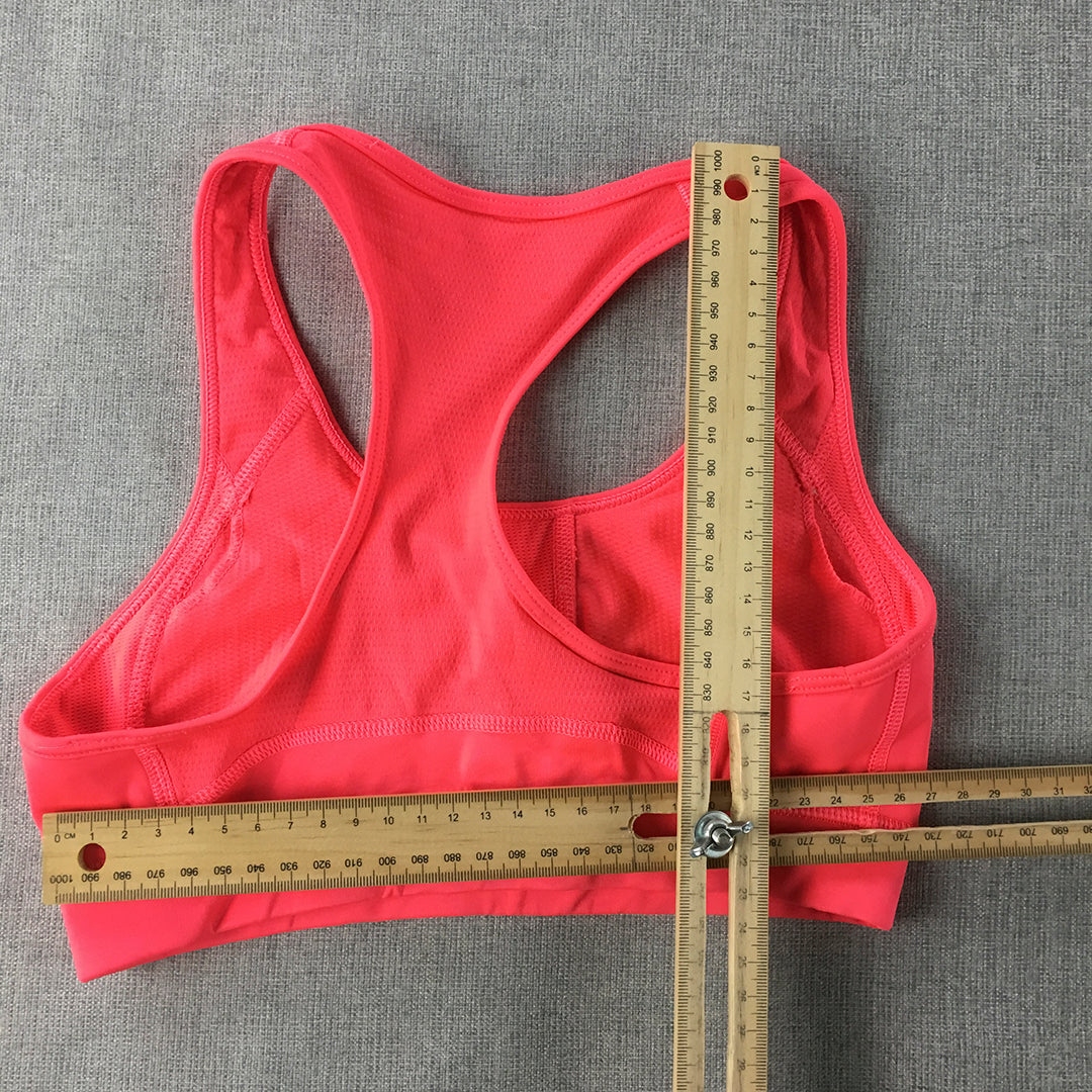 Adidas Techfit Womens Sports Bra Size S Pink Logo Cropped Top Activewear Gym