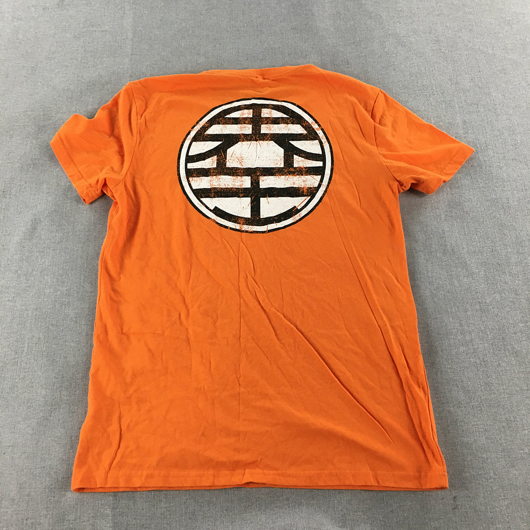 Dragonball Z Mens T-Shirt Size M Orange Logo Short Sleeve Tee