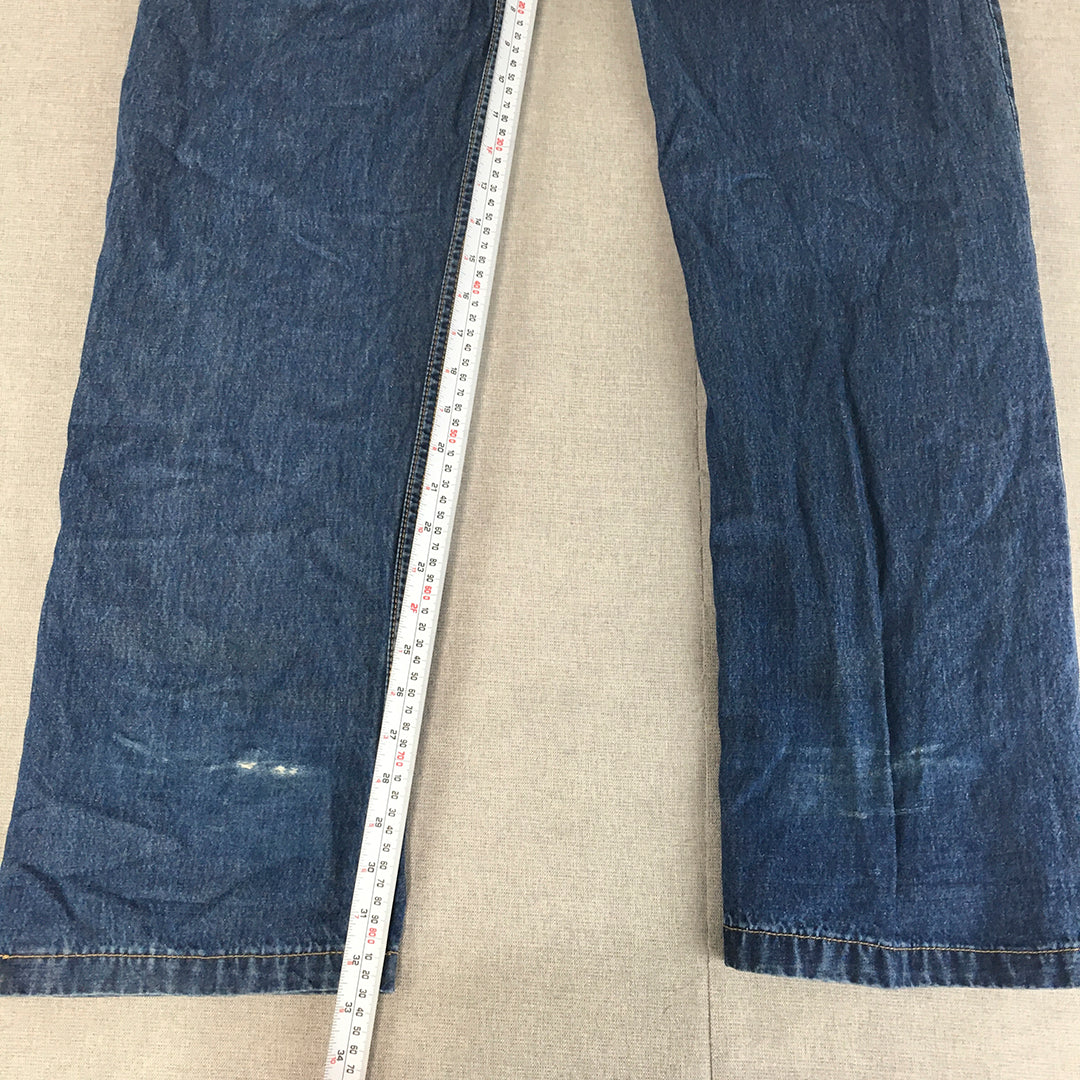 Vintage Outlaw Mens Jeans Size 34 (W34 x L32) Blue Straight Leg Denim