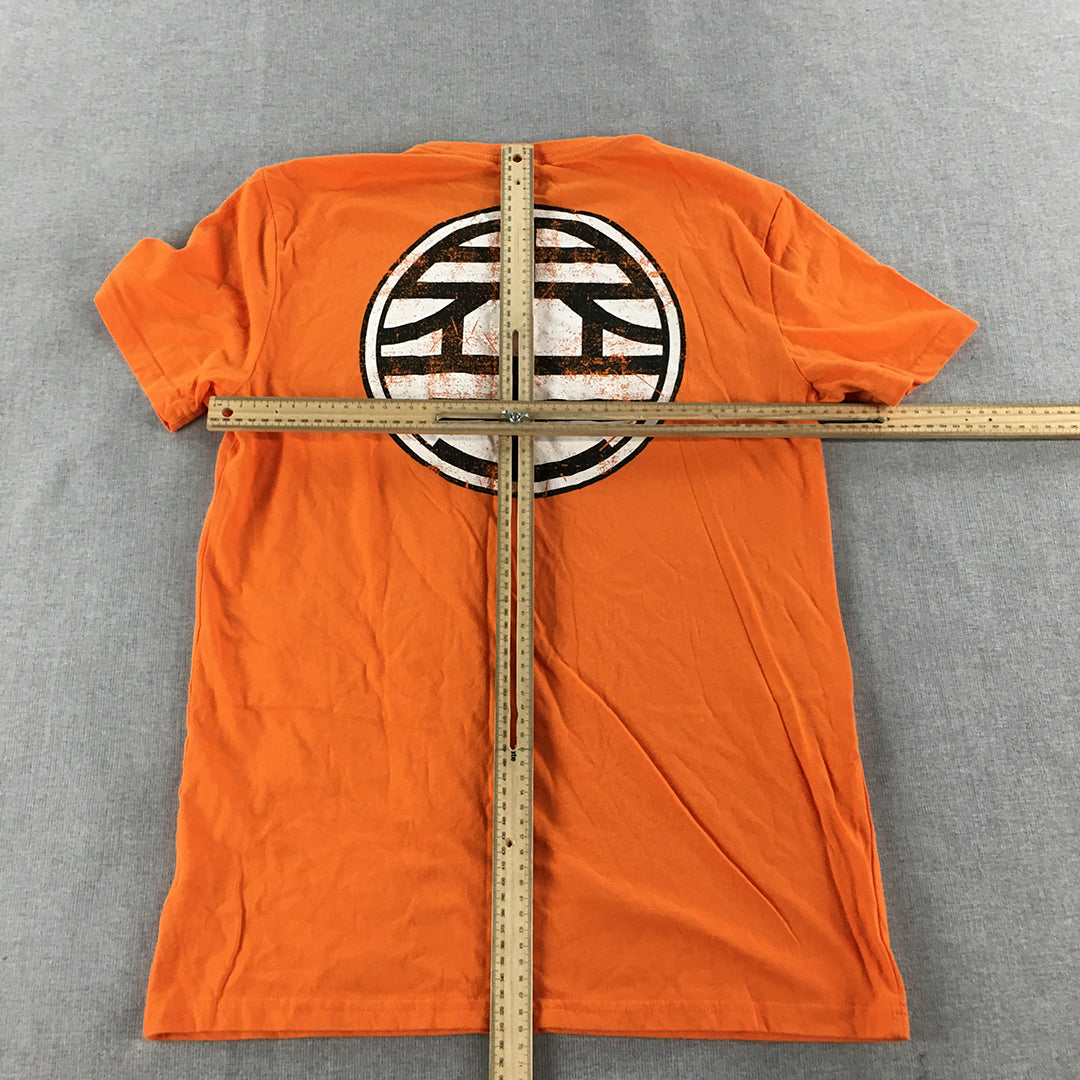 Dragonball Z Mens T-Shirt Size M Orange Logo Short Sleeve Tee