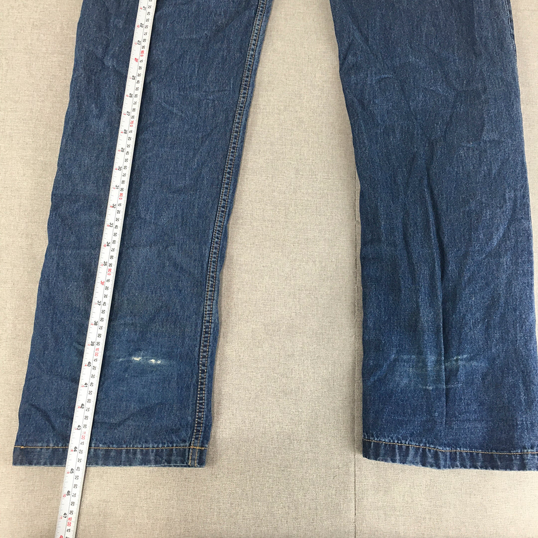 Vintage Outlaw Mens Jeans Size 34 (W34 x L32) Blue Straight Leg Denim