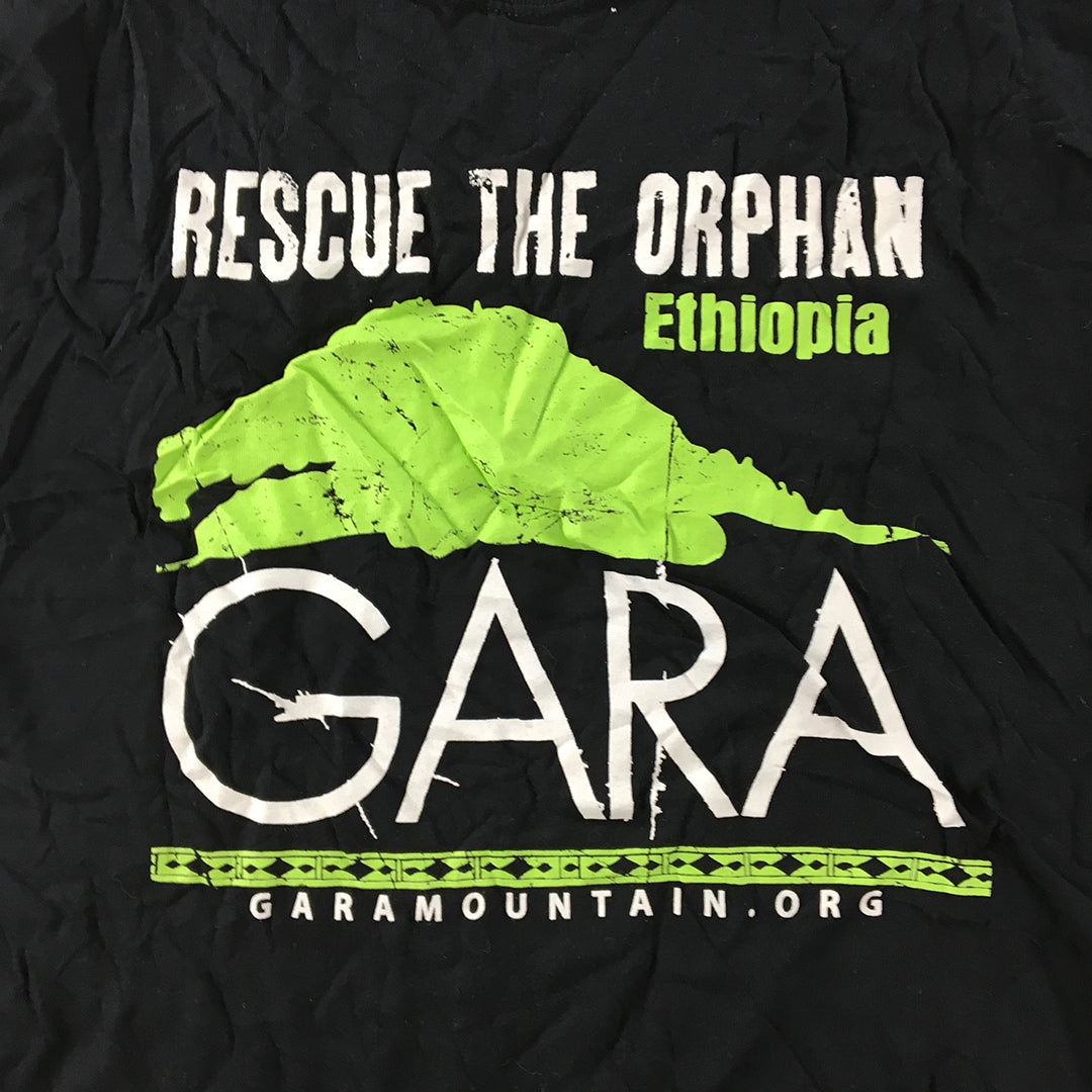 Gara Ethiopia T-Shirt Adult Size M Black Short Sleeve Tee