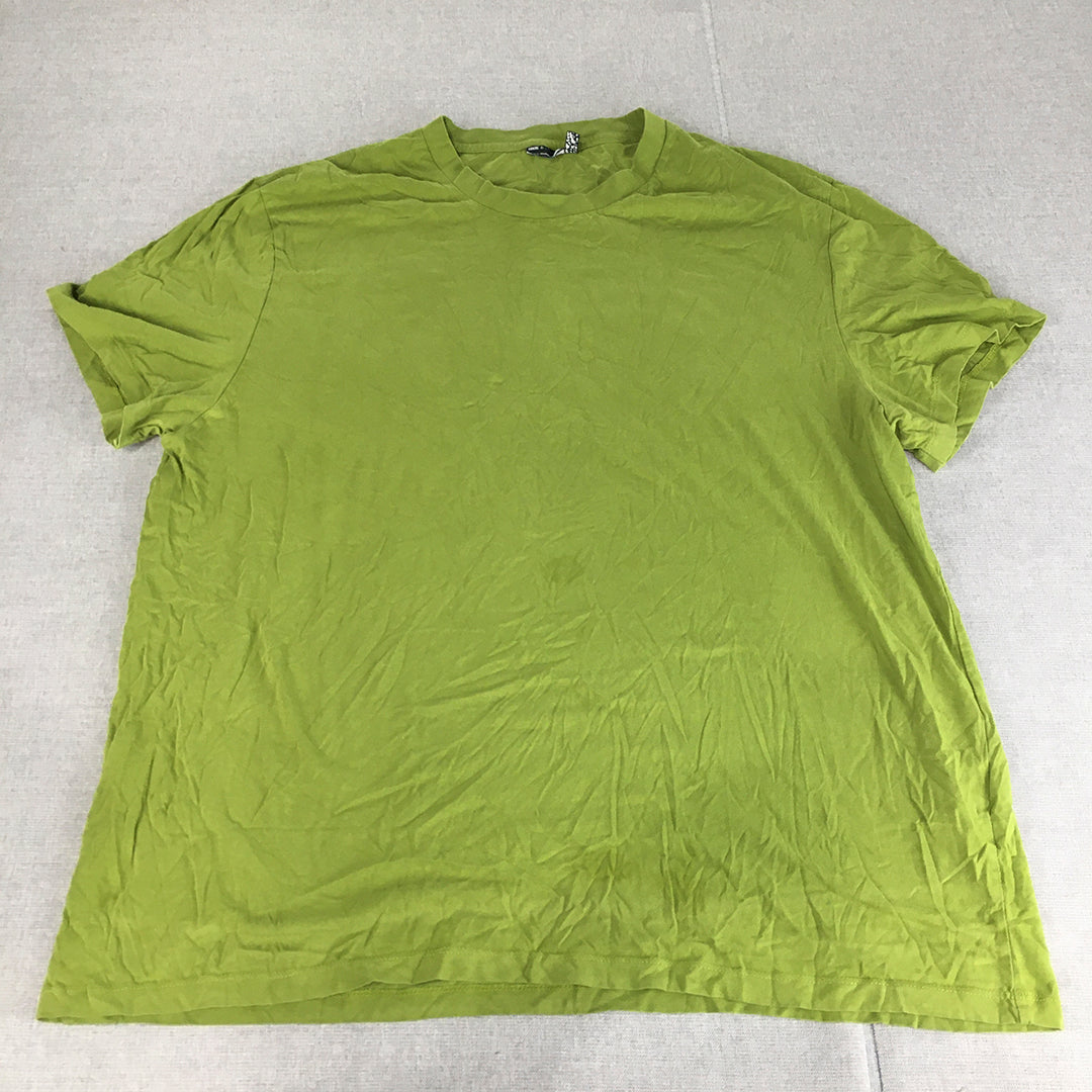 Asos Design Womens T-Shirt Size 4XL Plus Green Short Sleeve Crew Neck Top