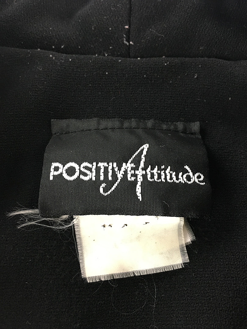 Vintage Positive Atitude Womens Jacket Size 20 T Blue Pleated Made In USA