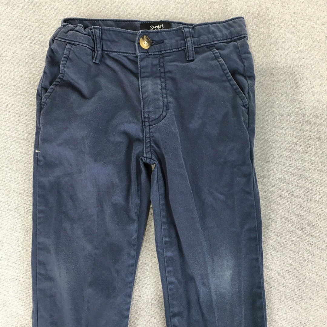 Bardot Junior Kids Boys Chino Pants Size 6 Blue Pockets