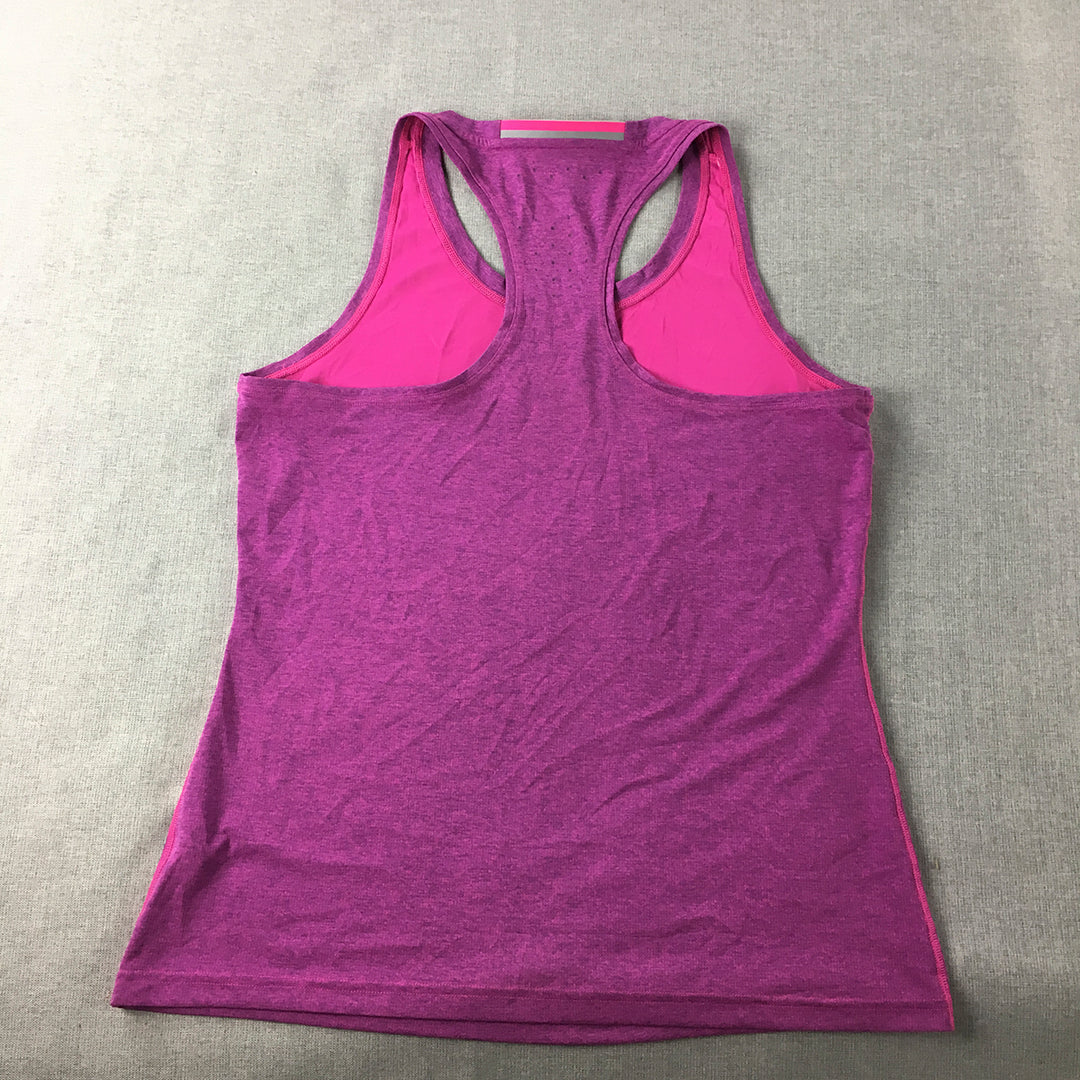 Adidas Climachill Womens Tank Top Size M Pink Logo Sleeveless Activewear Gym