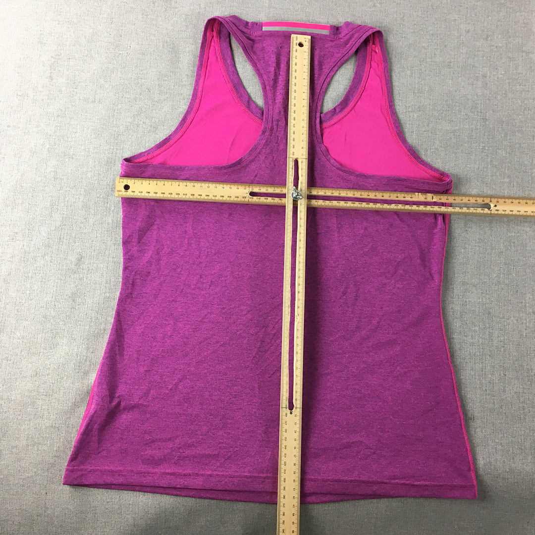 Adidas Climachill Womens Tank Top Size M Pink Logo Sleeveless Activewear Gym