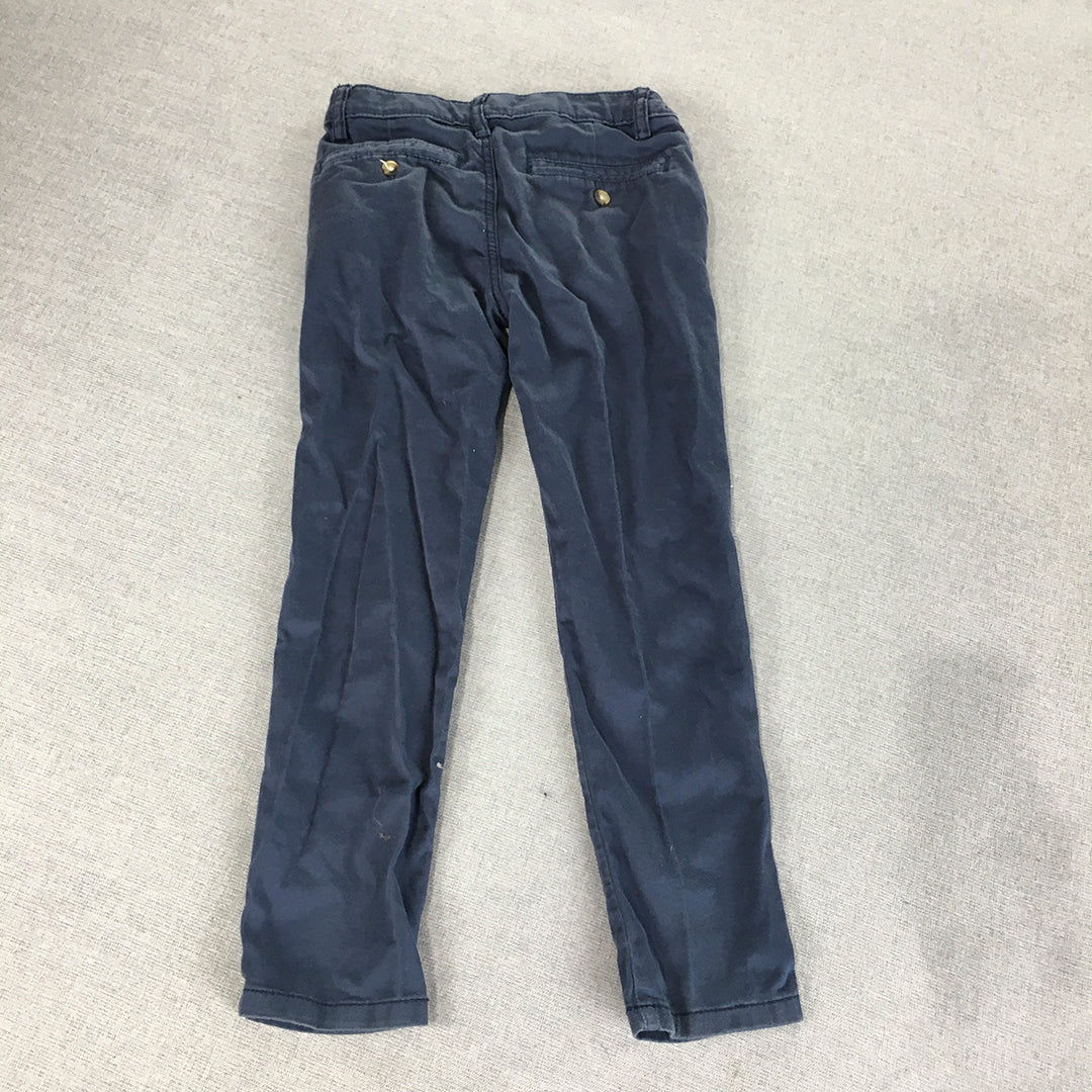 Bardot Junior Kids Boys Chino Pants Size 6 Blue Pockets