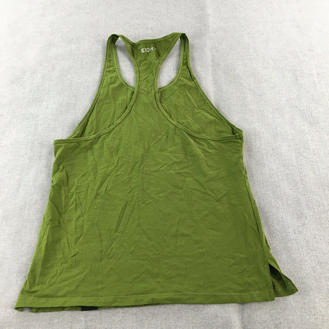 Echt Womens Tank Top Size M Green Logo Sleeveless Muscle Gym Shirt