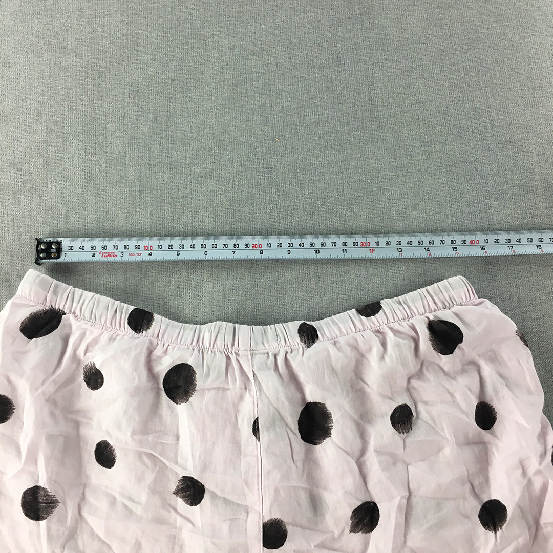 Peter Alexander Womens Sleep Shorts Size L Pink Polka Dot Elastic Waist