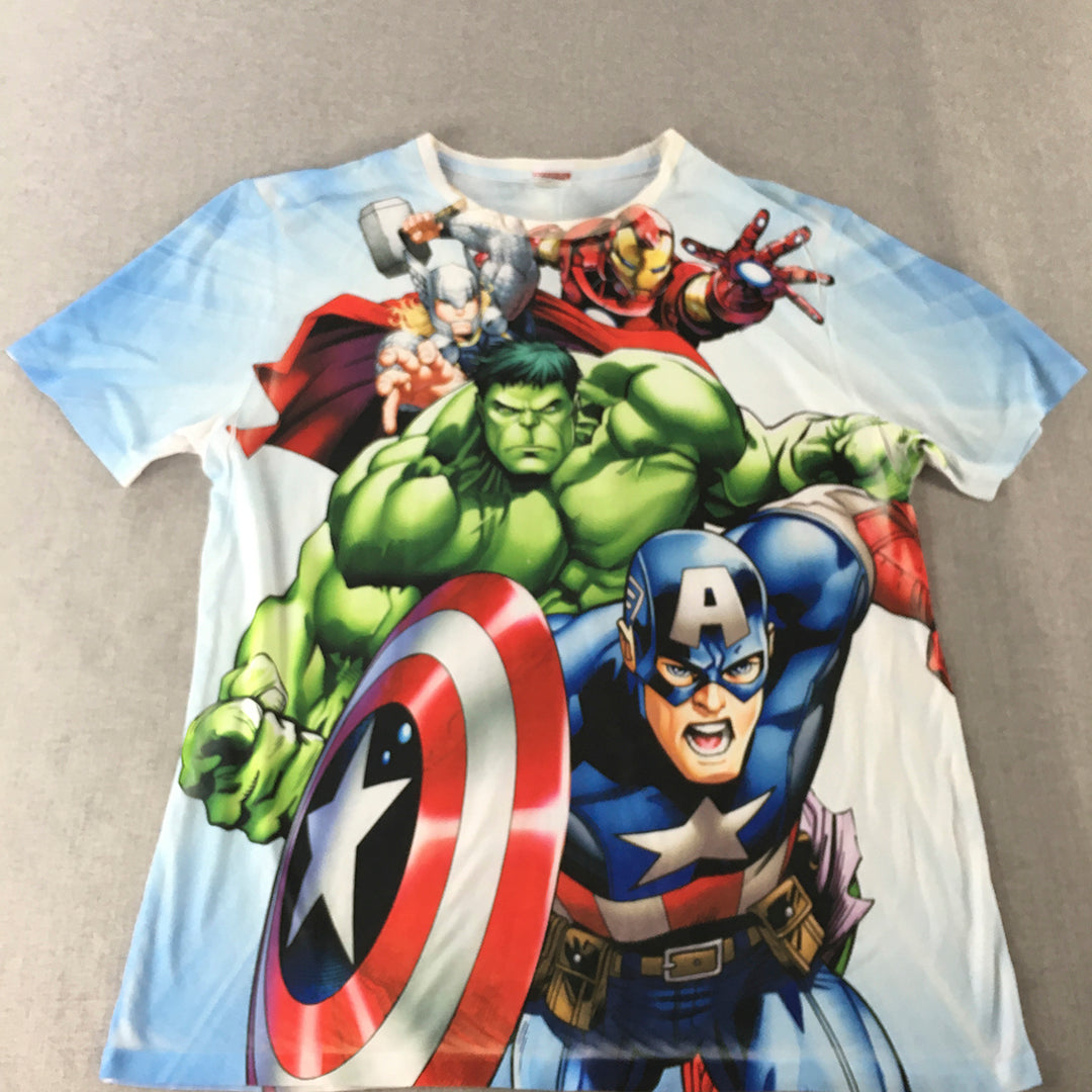 Marvel Avengers Mens T-Shirt Size 2XL The Hulk Captain America Iron Man Thor