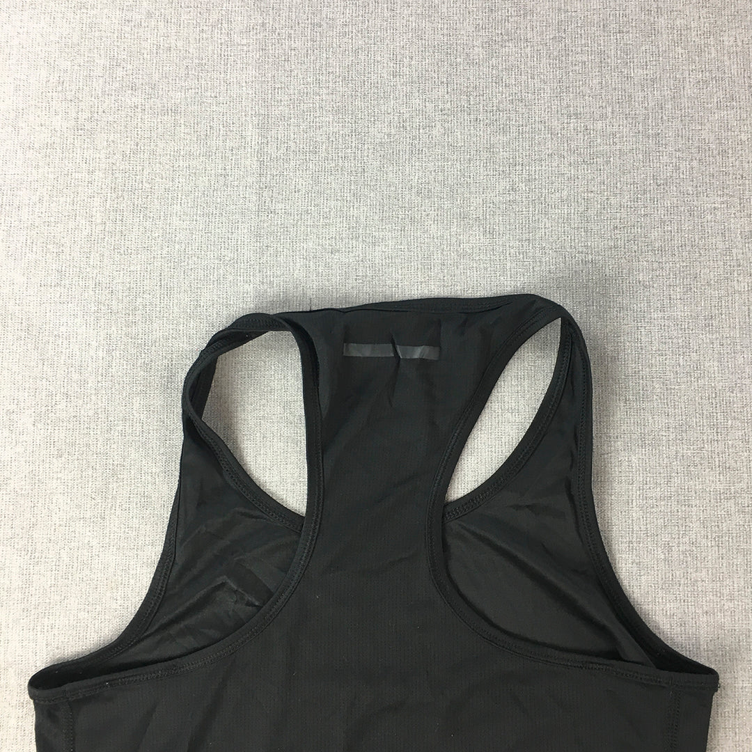 Adidas Climalite Running Womens Tank Top Size XS Black Logo Sleeveless Shirt