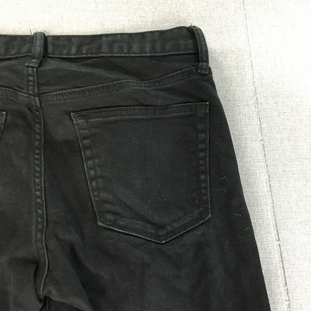 Uniqlo Mens Skinny Jeans Size 31 Black Dark Wash Denim