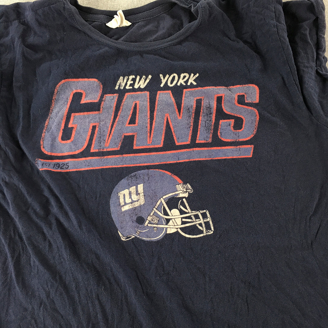 New York Giants Mens T-Shirt Size M Navy Blue NY NFL Football Short Sleeve