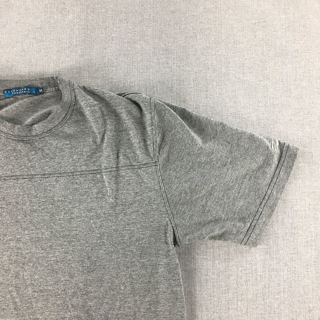 Penshoppe Mens T-Shirt Size S Grey Crew Neck Short Sleeve Tee