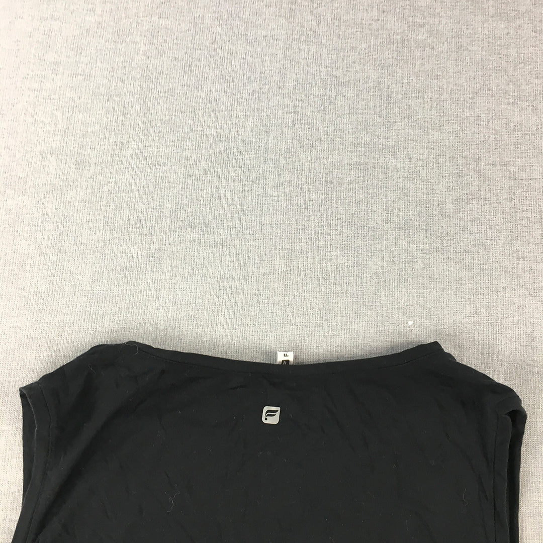 Fabletics Womens Tank Top Size L Black Sleeveless Shirt