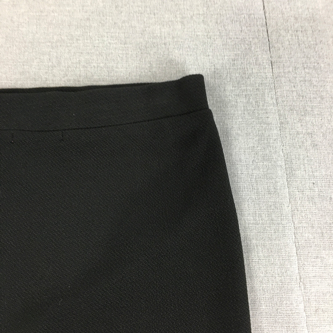 Valleygirl Womens Mini Skirt Size L Black Straight Stretch Fabric