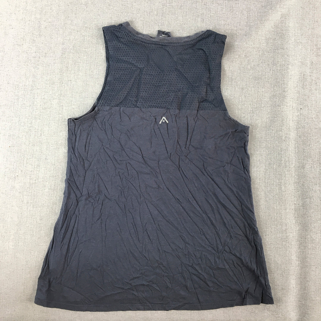 Rockwear Womens Tank Top Size 8 Blue Logo Sleeveless Shirt