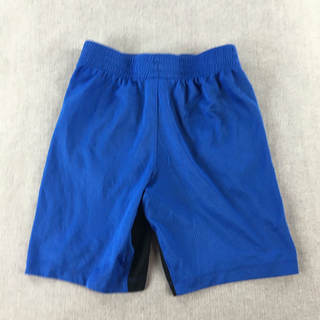 Nike Kids Boys Shorts Size M (10 - 12 Years) Blue Logo Pockets