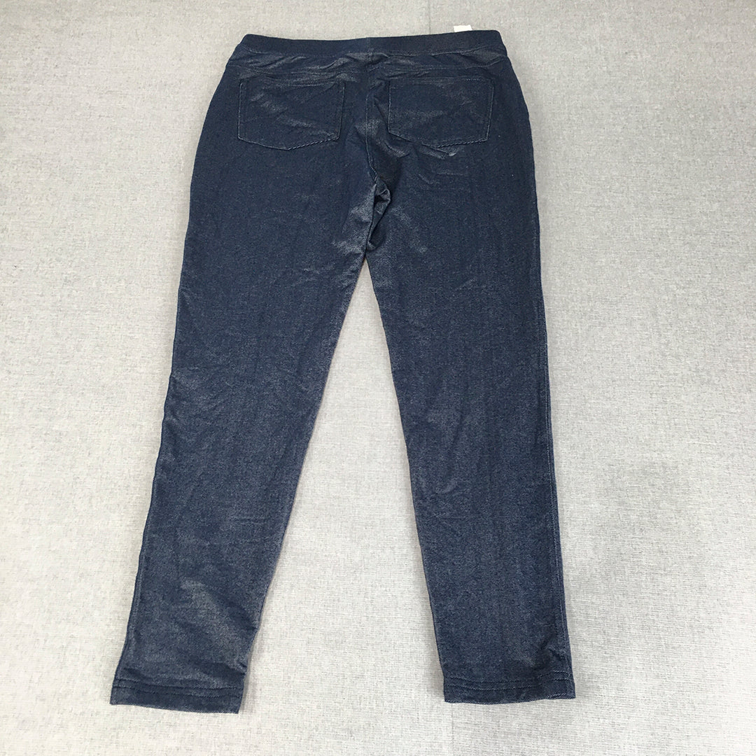 United Colors Of Benetton Womens Legging Jeans Size M Blue Stretch Denim