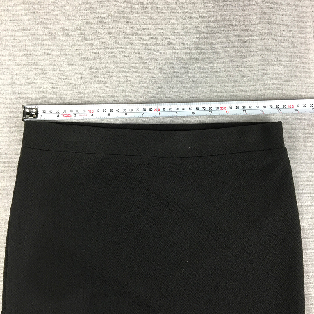 Valleygirl Womens Mini Skirt Size L Black Straight Stretch Fabric