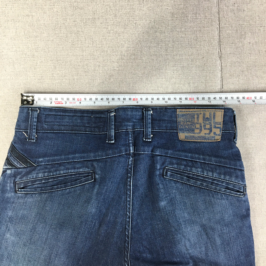 Twills Denim Womens Shorts Size 28 Blue Pockets Jorts