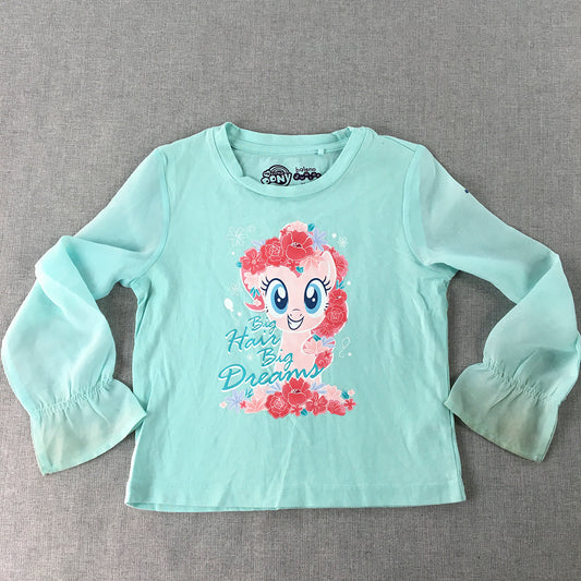 My Little Pony Kids Girls Top Size 4 - 5 Years Blue Long Sleeve Shirt