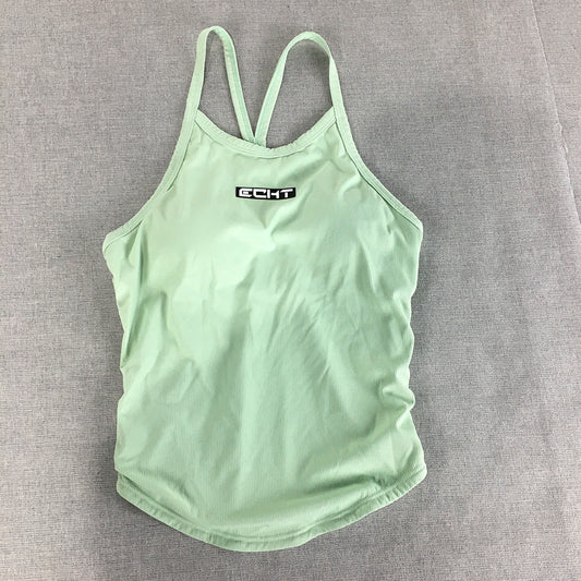 Echt Womens Top Size XS Green Logo Sleeveless Singlet Shirt