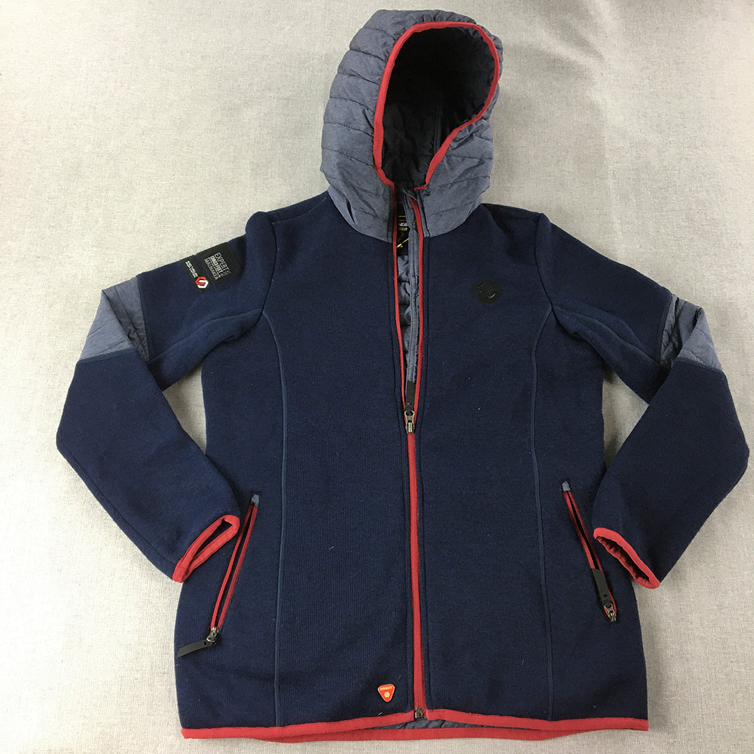 Serengeti Pioneer Womens Jacket Size M Blue Zip-Up Insulated Outdoor Hooded