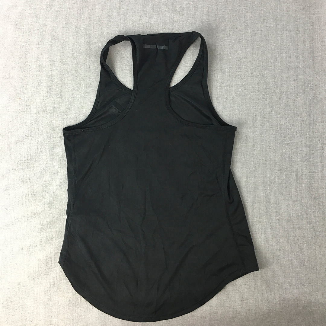 Adidas Climalite Running Womens Tank Top Size XS Black Logo Sleeveless Shirt