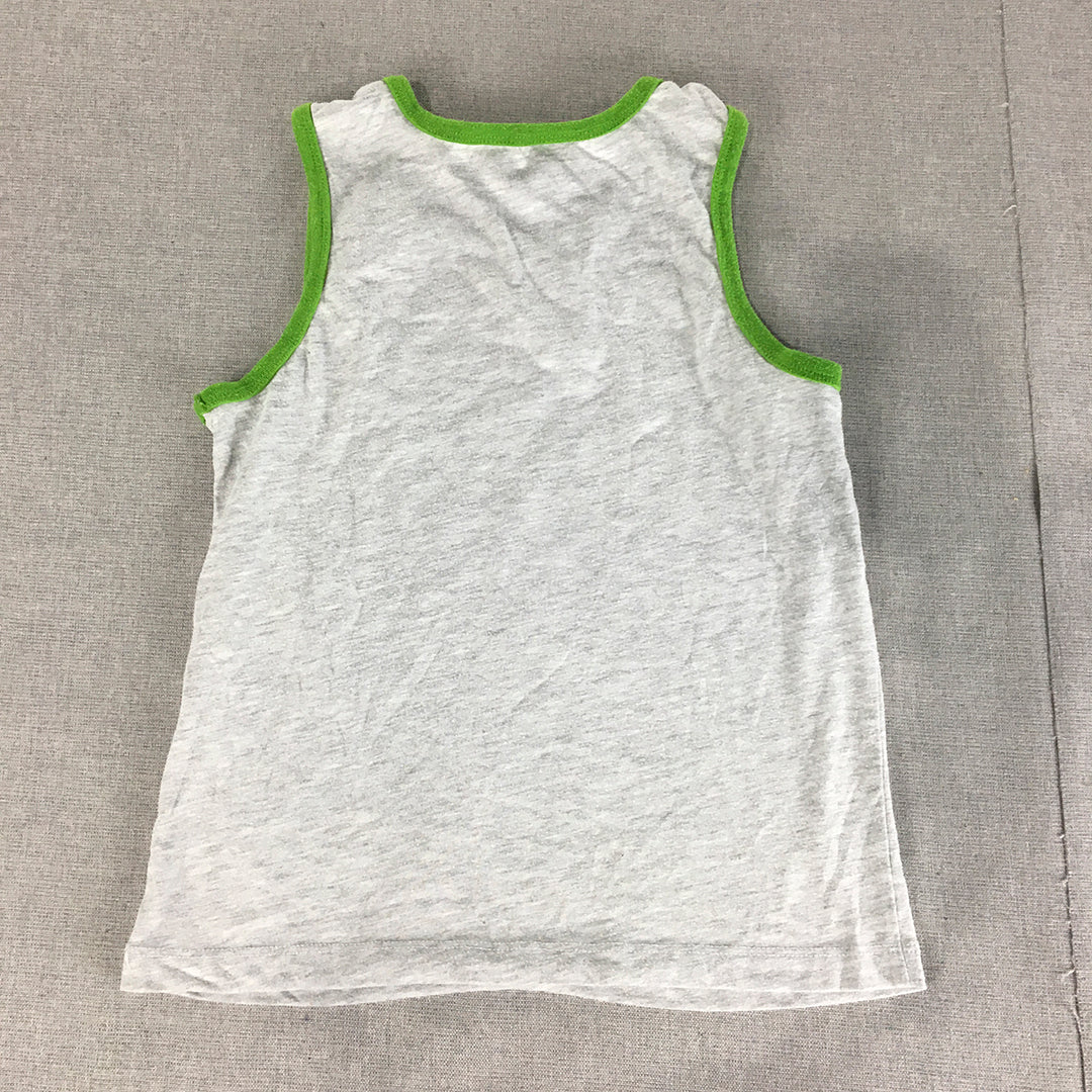 Minecraft Kids Boys Tank Top Size 8 Grey Green Sleeveless Creeper Shirt