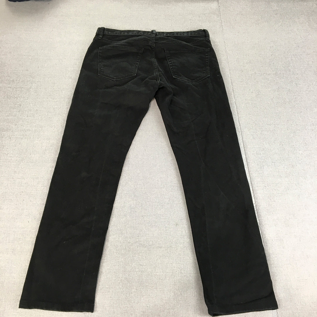 Uniqlo Mens Skinny Jeans Size 31 Black Dark Wash Denim