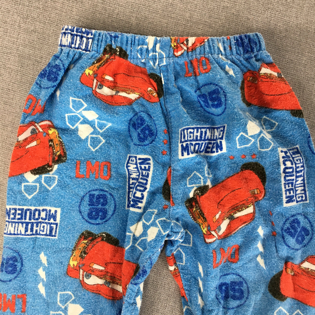 Disney Cars Kids Pajama Pants Size 2 Toddler Blue Elastic Waist