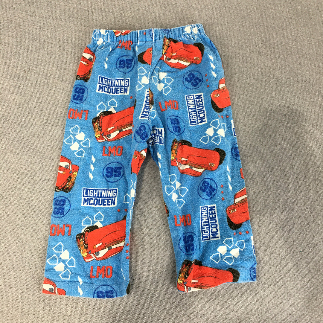 Disney Cars Kids Pajama Pants Size 2 Toddler Blue Elastic Waist