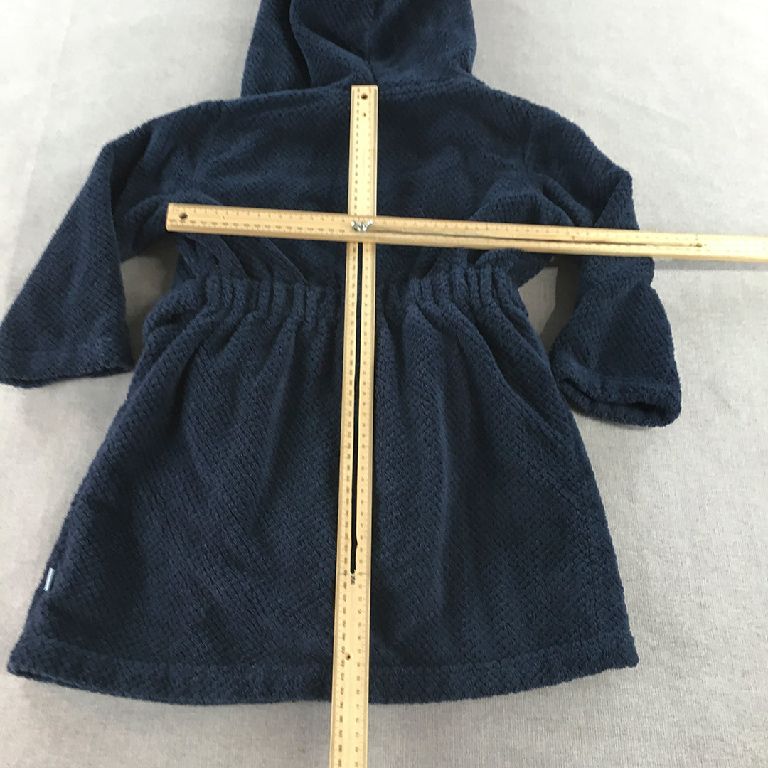 Peter Alexander Jnr Kids Boys Dressing Gown Size 4 Navy Blue Sleepwear Robe