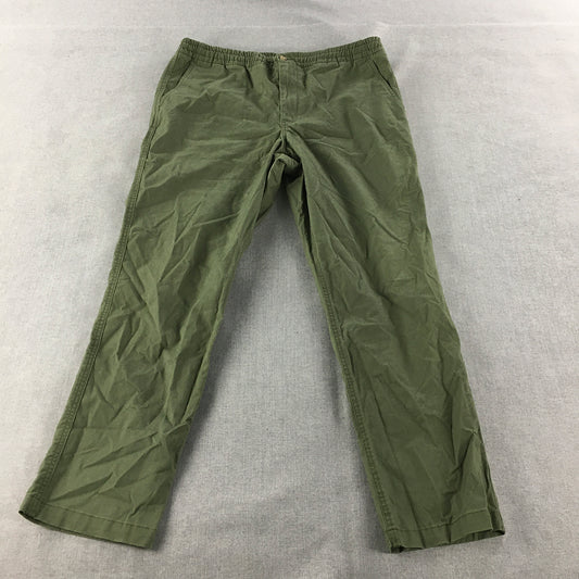 Polo Ralph Lauren Mens Pants Size XL Khaki Green Elastic Waist Pockets Chino