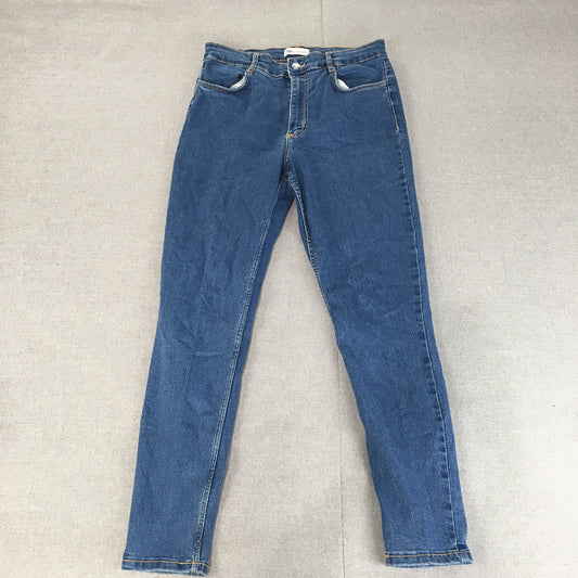 Zara Womens Skinny Jeans Size 10 Blue Stretch Denim