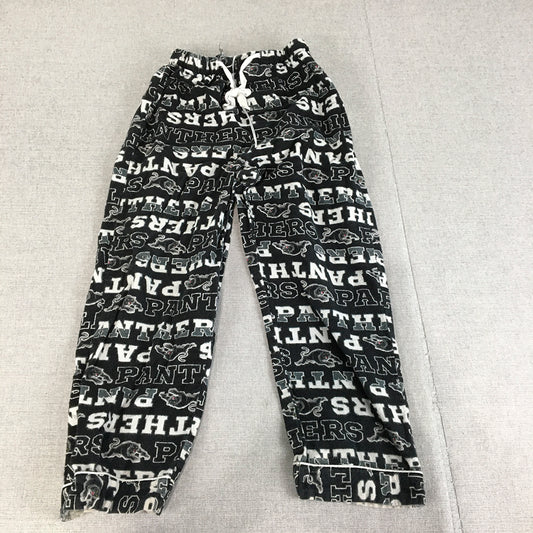 Penrith Panthers Kids Boys Pajama Pants Size 8 Black NRL Rugby League Sleep