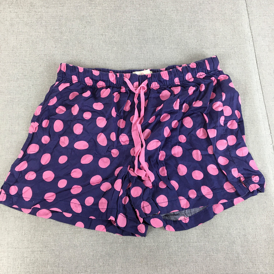 Peter Alexander Womens Sleep Shorts Size S Purple Pink Polka Dot Pajama