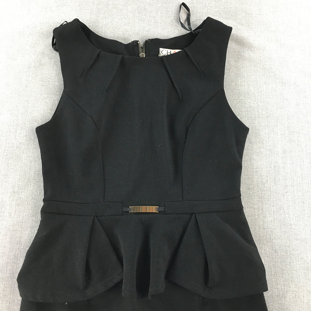 Chase Womens Pencil Dress Size S Black Sleeveless Mini