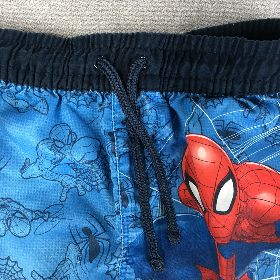 Marvel Spider-Man Kids Boys Board Shorts Size 3 Blue Drawstring