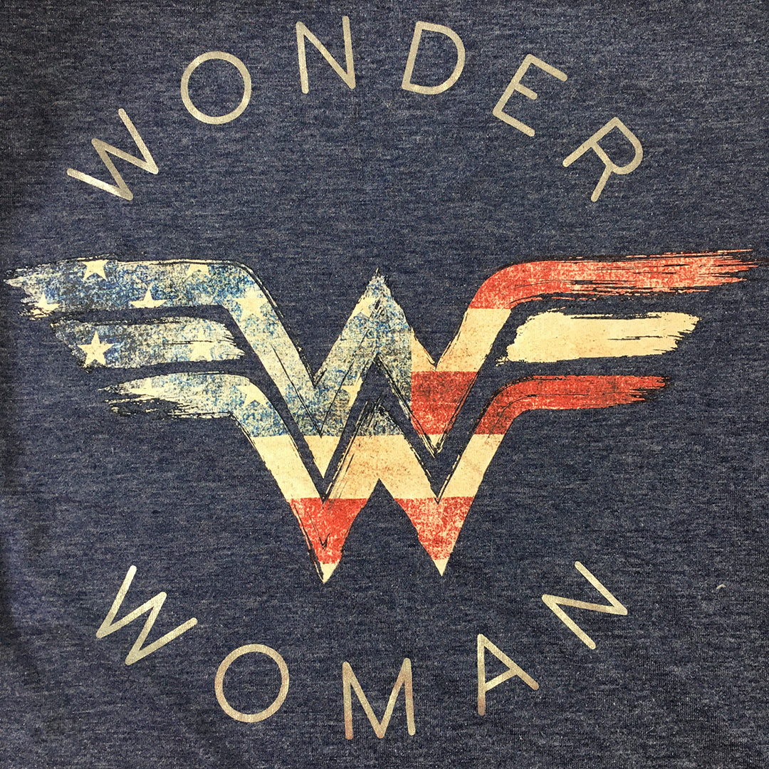 Wonder Woman T-Shirt Size S Blue DC Comics Superhero Short Sleeve Top