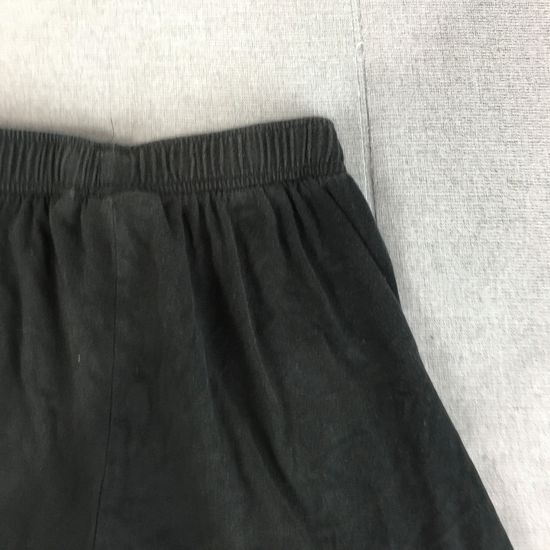 FILA Mens Shorts Size XS Black Logo Pockets Elastic Waist