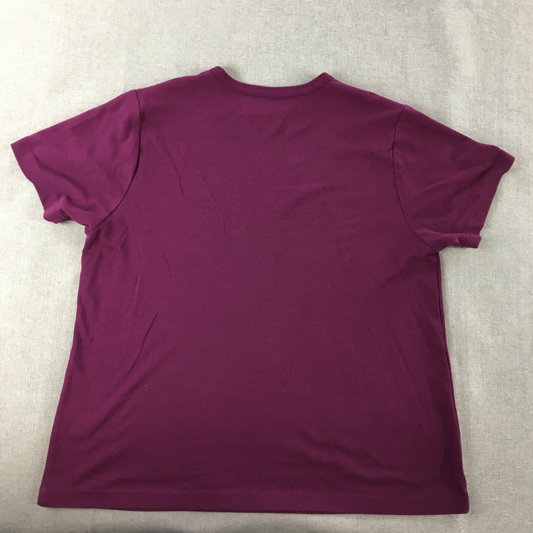 Cruisewear & Company Womens T-Shirt Size L Purple Alaska Diamante Top