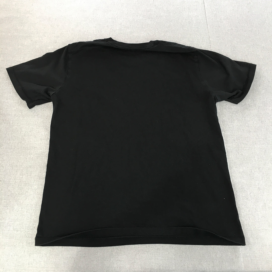 Uniqlo Mens T-Shirt Size M Black Crew Neck Short Sleeve Tee