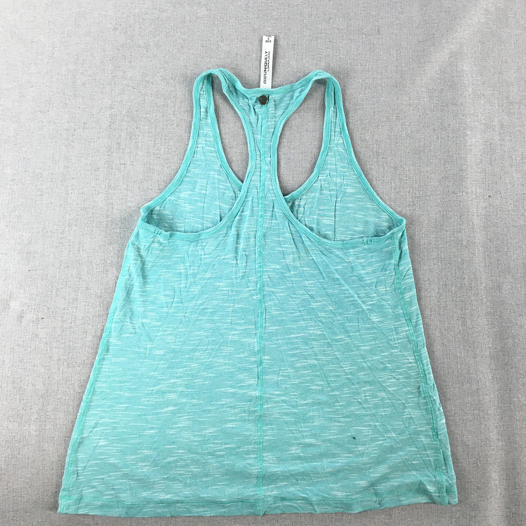 Lorna Jane Womens Tank Top Size S Light Blue Logo Singlet Sleeveless Shirt